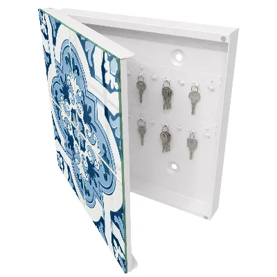Armario de llaves Azulejos azules