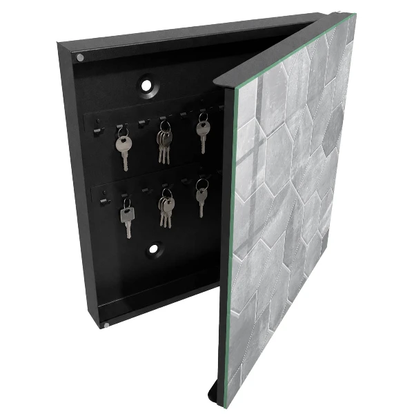 Caja de llaves Geometría gris