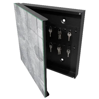 Caja de llaves Geometría gris
