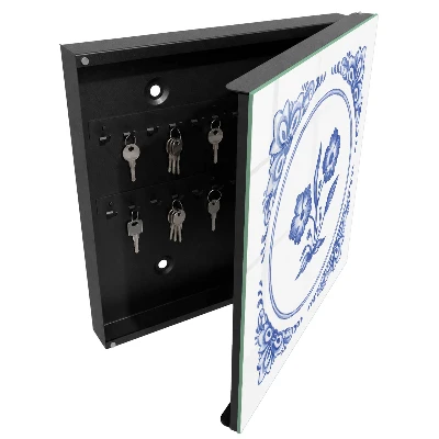 Armario llaves de pared Flores azules