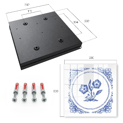 Armario llaves de pared Flores azules