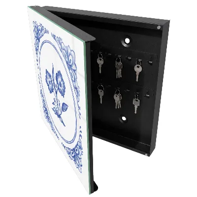 Armario llaves de pared Flores azules