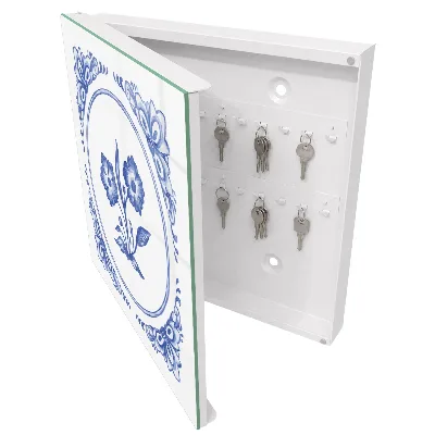 Armario llaves de pared Flores azules