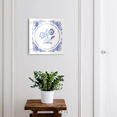 Armario llaves de pared Flores azules