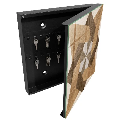 Armario llaves de pared Estrella de madera