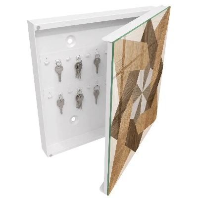 Armario llaves de pared Estrella de madera