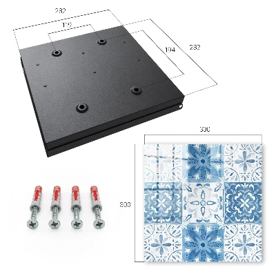 Armario llaves de pared Azulejos geométricos