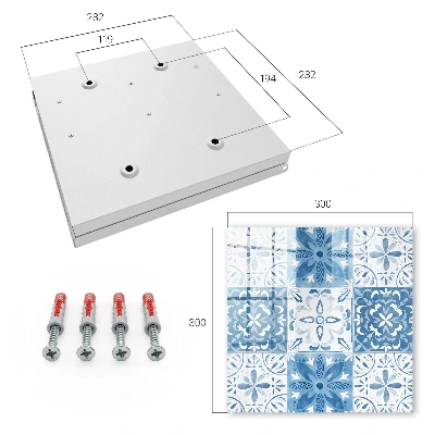 Armario llaves de pared Azulejos geométricos