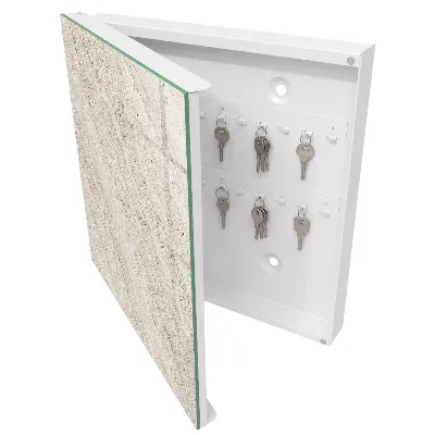 Armario llaves de pared Mármol claro