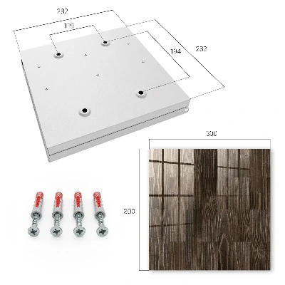 Armario llaves de pared Madera marrón