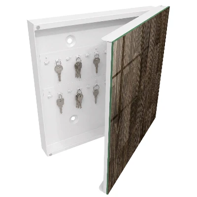 Armario llaves de pared Madera marrón