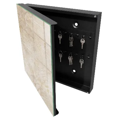 Armario llaves de pared Mármol beige