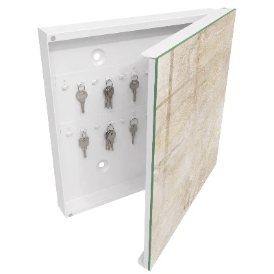Armario llaves de pared Mármol beige