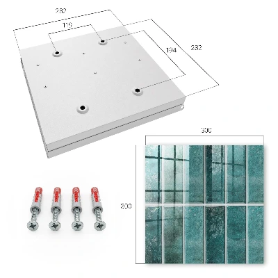 Armario llaves de pared Azulejos turquesa