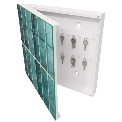 Armario llaves de pared Azulejos turquesa