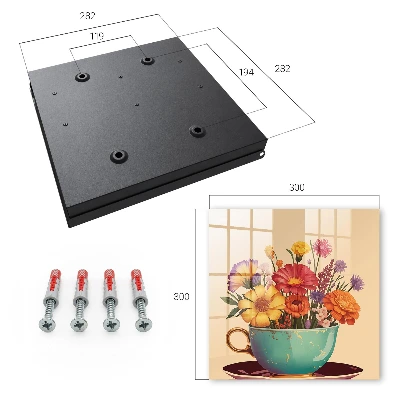 Armario llaves de pared Taza de flores
