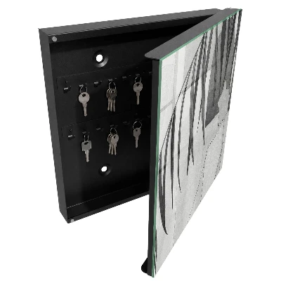 Caja de llaves Hojas grises