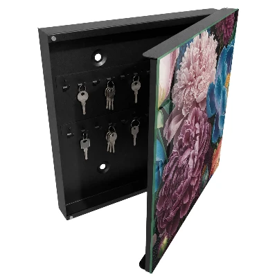 Caja de llaves Flores coloridas