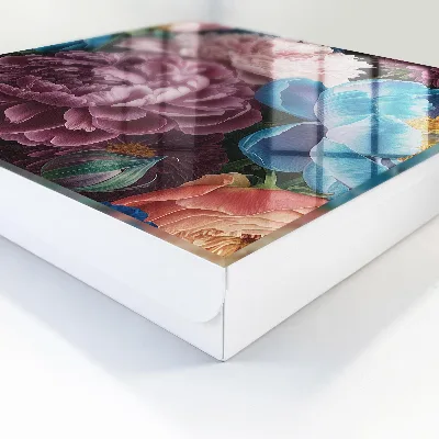 Caja de llaves Flores coloridas