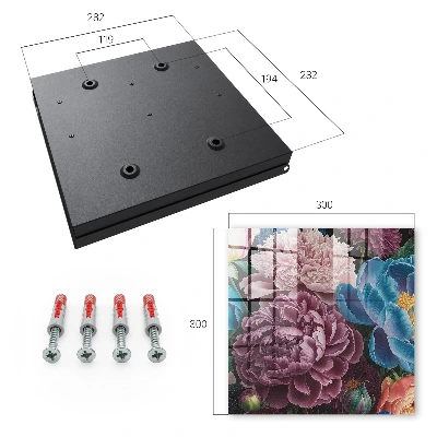 Caja de llaves Flores coloridas