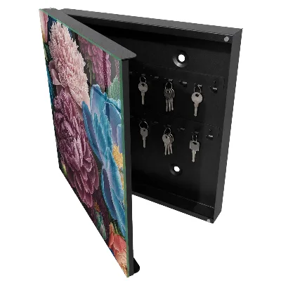 Caja de llaves Flores coloridas
