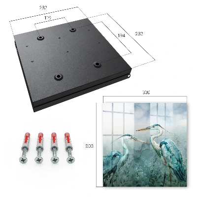 Caja de llaves Garzas en acuarela