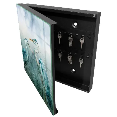 Caja de llaves Garzas en acuarela