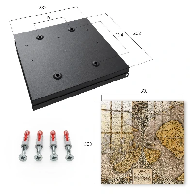 Armario llaves de pared Mapa antiguo