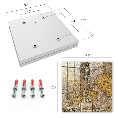 Armario llaves de pared Mapa antiguo