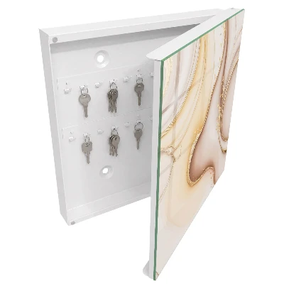 Caja de llaves Ondas beige