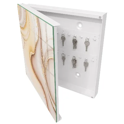 Caja de llaves Ondas beige