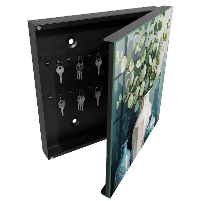 Caja de llaves Jarrones y hojas