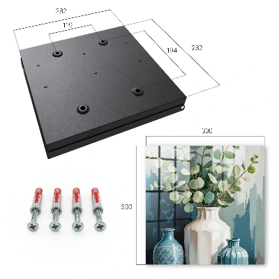 Caja de llaves Jarrones y hojas