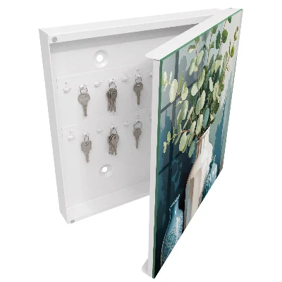 Caja de llaves Jarrones y hojas