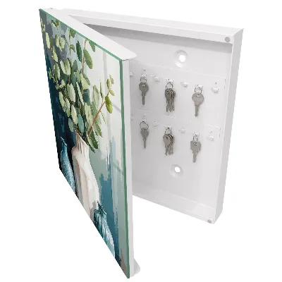 Caja de llaves Jarrones y hojas