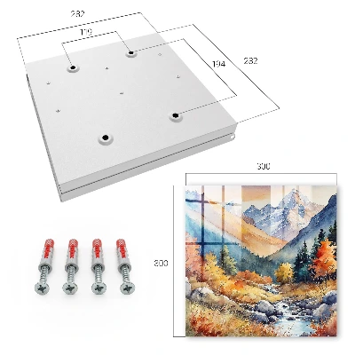Caja de llaves Montañas otoñales