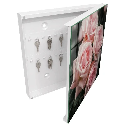 Armario llaves de pared Rosas rosadas