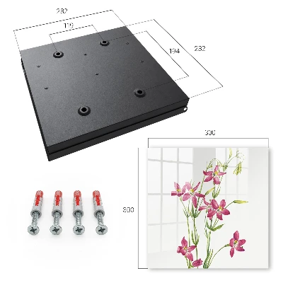 Armario llaves de pared Flores rosas