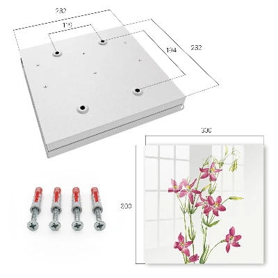 Armario llaves de pared Flores rosas