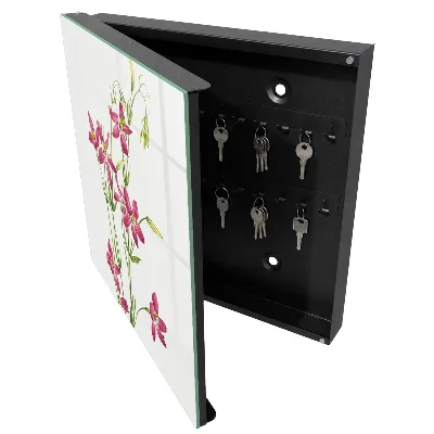 Armario llaves de pared Flores rosas