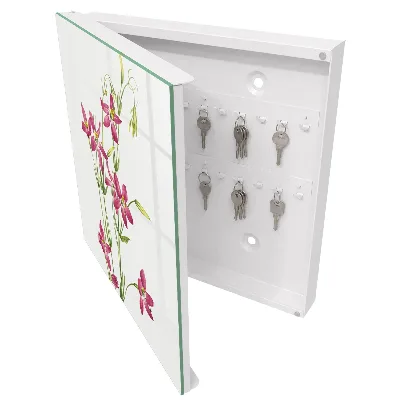 Armario llaves de pared Flores rosas