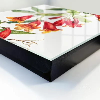 Caja de llaves Flores rojas