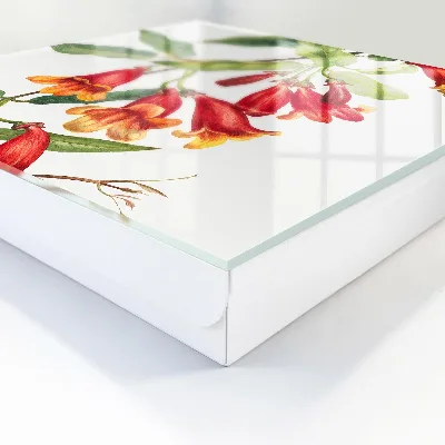 Caja de llaves Flores rojas