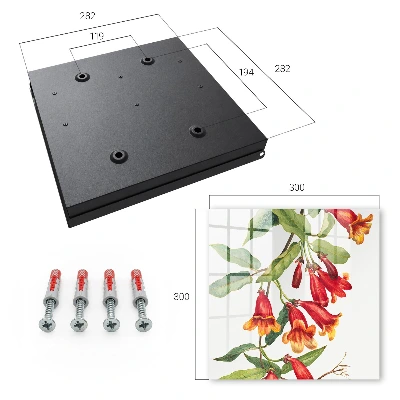 Caja de llaves Flores rojas