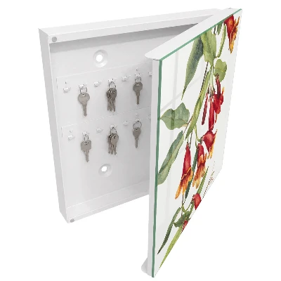 Caja de llaves Flores rojas