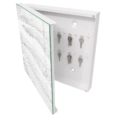 Armario llaves de pared Ondas lineales