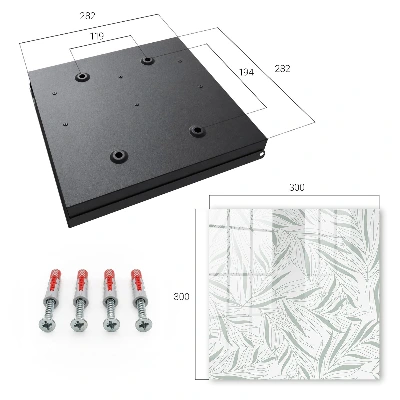 Caja de llaves Patrón de hojas