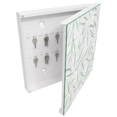 Caja de llaves Patrón de hojas