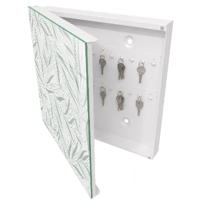 Caja de llaves Patrón de hojas