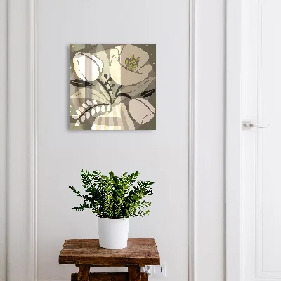 Armario llaves de pared Flores beige